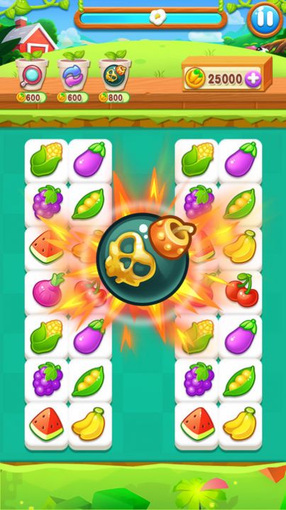 趣味果蔬连连看小游戏